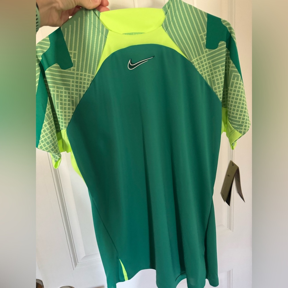 Nike Green and Yellow Athletic Shirt